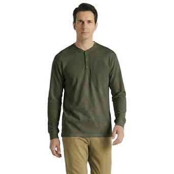 Offleisure Men's Jersey Long Sleeve Tee with Zip Pocket