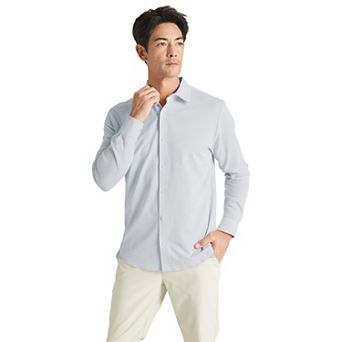 Offleisure Men's Dry Tech Oxford Seamless Long Sleeve Shirt