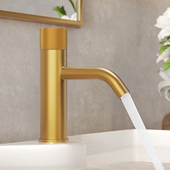 7 in Height Low-Arc Single Handle Single Hole Vessel Sink Faucet w/ Spot Resist
