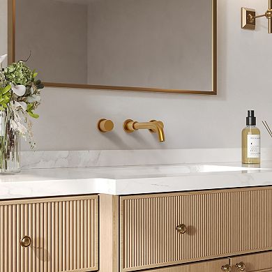 Serenity Stream Wall-Mount 8 in. Widespread Double Handle Bathroom Faucet