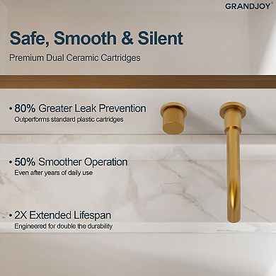 Serenity Stream Wall-Mount 8 in. Widespread Double Handle Bathroom Faucet
