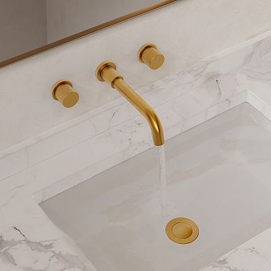 Serenity Stream Wall-Mount 8 in. Widespread Double Handle Bathroom Faucet