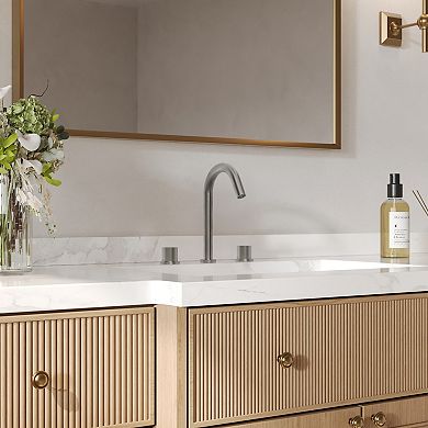 High Arc 8-Inch Widespread Double Handle Bathroom Faucet