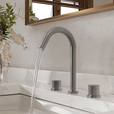 High Arc 8-Inch Widespread Double Handle Bathroom Faucet