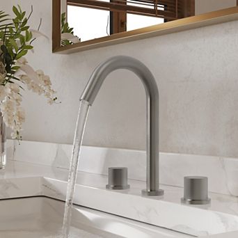 High Arc 8-Inch Widespread Double Handle Bathroom Faucet