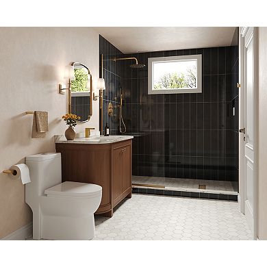 LED Mid Arc 8 in. Widespread Single Handle Bathroom Faucet 1.8 GPM