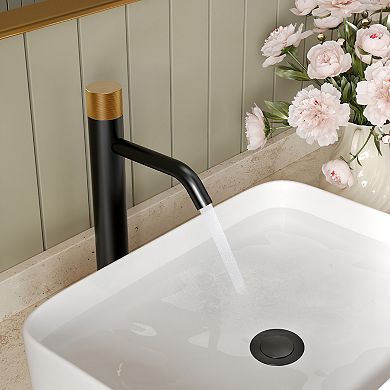 12 in. Height Mid-Arc Single Handle Single Hole Vessel Sink Faucet Spot Resist