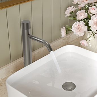 12 in Height Mid-Arc Single Handle Single Hole Vessel Sink Faucet Spot Resist
