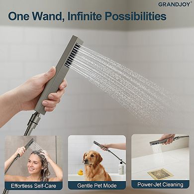 Two-Handle Freestanding Clawfoot Tub Faucet with Handheld Shower