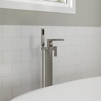 Two-Handle Freestanding Clawfoot Tub Faucet with Handheld Shower