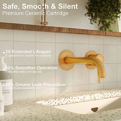 Modern Single Handle Wall Mounted Bathroom Faucet Waterfall Sink Faucet Vanity Faucet with Drain