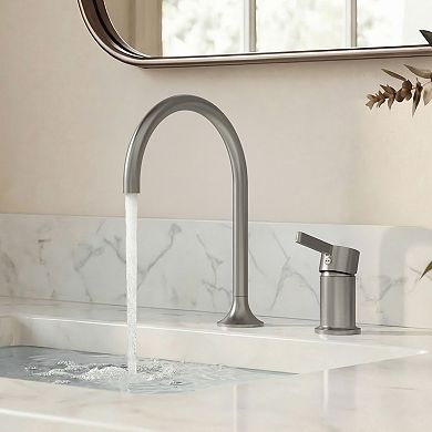 2-Hole High-Arc 8 in. Widespread Single Handle Bathroom Sink Faucet