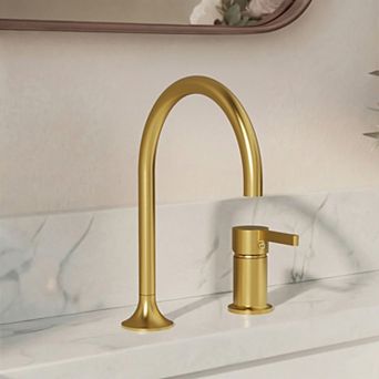 2-Hole High-Arc 8 in Widespread Single Handle Bathroom Sink Faucet