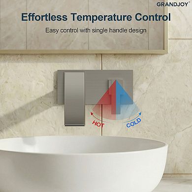 Waterfall Wall-Mounted Single Handle Modern Bathroom Faucet 1.2 GPM