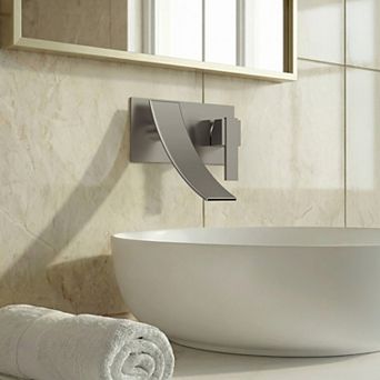 Waterfall Wall-Mounted Single Handle Modern Bathroom Faucet 1.2 GPM