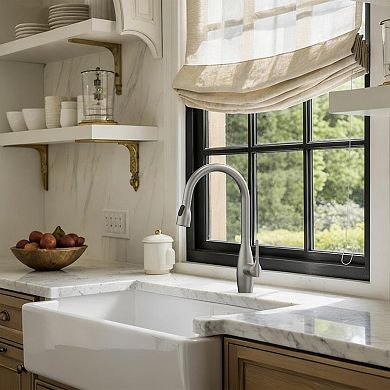 16 in. Height 2-Spray 360° Spout Swivel Single-​Handle Pull Down Sprayer Kitchen Faucet