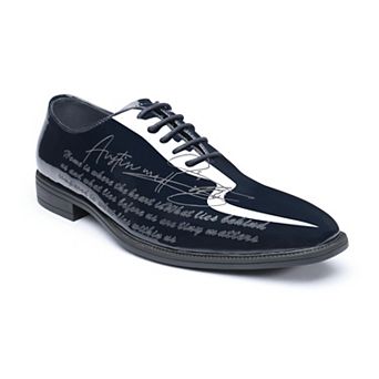 Men's Oxford Dress Shoes Plain Pointed Toe Glossy Printed Tuxedo Shoes