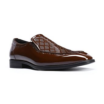 Mens Dress Loafers Slip On Shoes Glossy Patent Leather Tuxedo Loafers