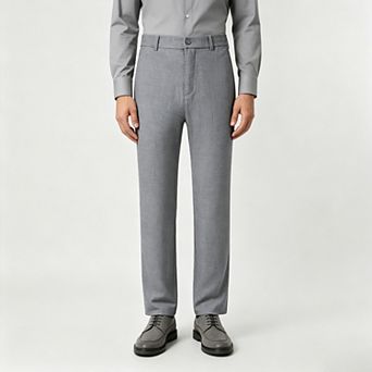 Men's Dress Pants Business Casual Slim Fit Textured Smart Slacks
