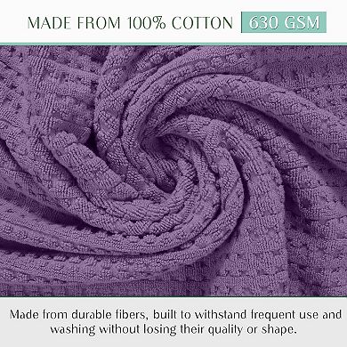 Home Weavers Willow Bath Towels Set, Cotton Zero Twist, 630 GSM Soft, Absorbent, Quick Dry