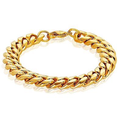 Crucible Men's 12mm Width Curb Chain Steel Bracelet