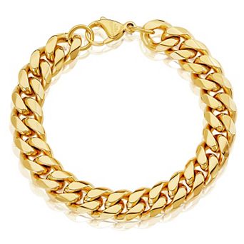 Crucible Men's 12mm Width Curb Chain Steel Bracelet