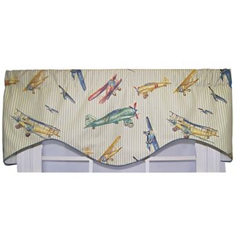 Air Show Cornice 100% Cotton with Fully Lined 3" Rod Pocket Valnance for Windows