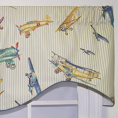 Air Show Cornice 100% Cotton with Fully Lined 3" Rod Pocket Valnance for Windows