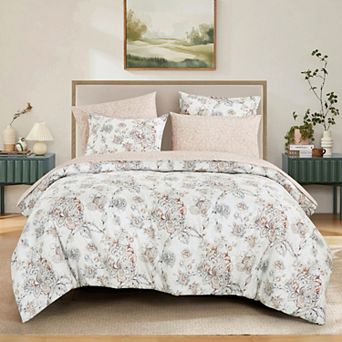 Vintage Floral Comforter Set with Sheets