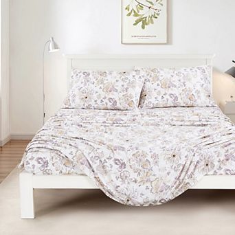 White Floral Sheet Set