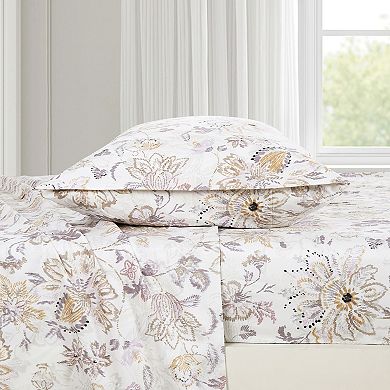 White Floral Sheet Set