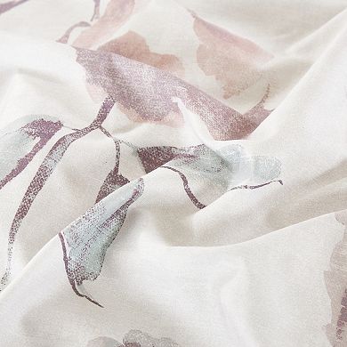 Mauve Floral Comforter Set