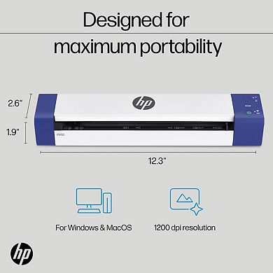 HP PS150 Portable Wireless Document Scanner, Duplex USB & Wi-Fi Rechargeable Scanner