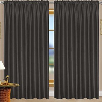 Rt Designers Nikki Rod Pocket Top Panel 55" X 84" Black