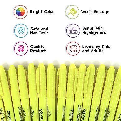 Color Swell Yellow Highlighters 96 Pack