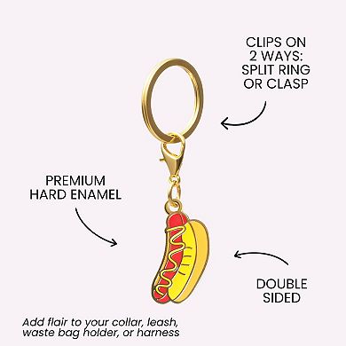 Hotdog Pet Collar Charm