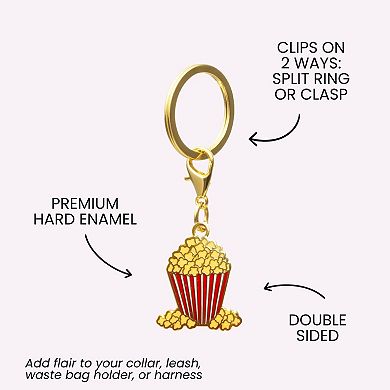 Popcorn Pet Collar Charm
