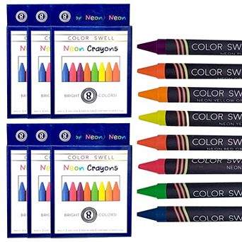 Color Swell 6 Packs of Neon Crayons