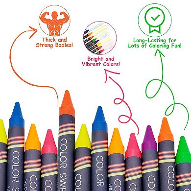 Color Swell 6 Packs of Neon Crayons