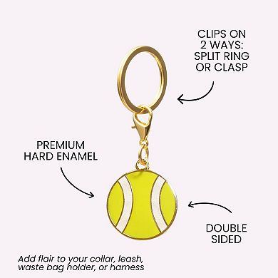 Tennis Ball Pet Collar Charm