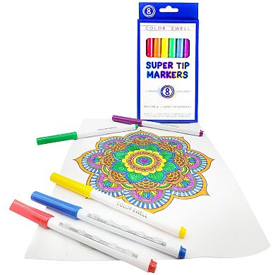 Color Swell Super Tip 6 Packs, 8 Markers per Pack