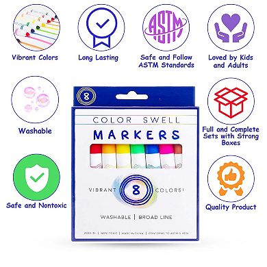 Color Swell Broad Line Markers 2 Packs