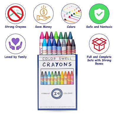 Color Swell Regular Crayons 18 Pack