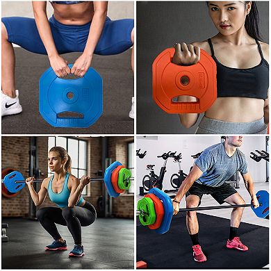 Adjustable Barbell Sets - PU Home Weight Bar Set with Weights, Multi-Weight Plates & Collars