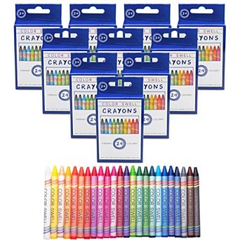 Color Swell Regular Crayons 10 Packs, 24 Crayons per Pack