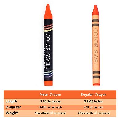 Color Swell Neon Crayons 36 Pack