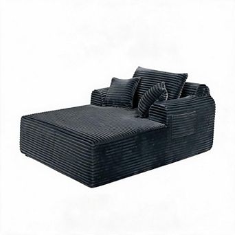 55-inch Extra-Large Velvet Upholstered Sofa Bed (Frameless)
