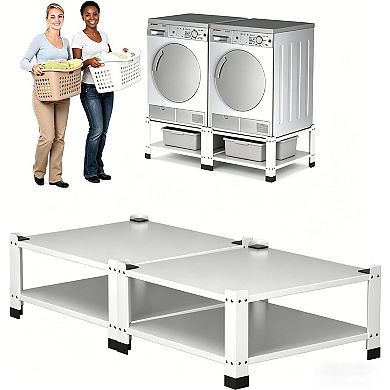 Adjustable Heavy Duty Appliance Base, Anti-Vibration Washer Dryer Stand Heightening Support Rack