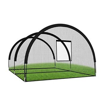 33Ft Baseball Batting Cage with Frame & Net, Training Hitting & Pitching Cage for Backyard Practice