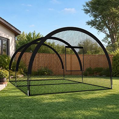 33Ft Baseball Batting Cage with Frame & Net, Training Hitting & Pitching Cage for Backyard Practice